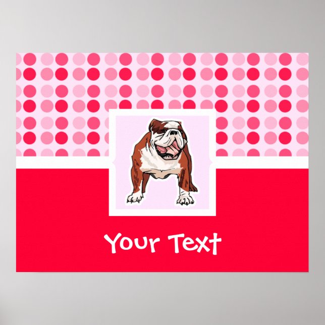 Cute Bulldog Poster (Front)
