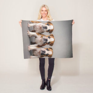 Cute Bulldog Puppies   Dog Lovers Gift Fleece Blanket