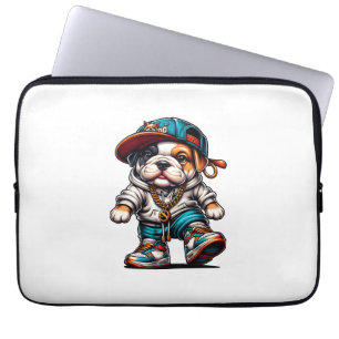 Cute Bulldog Puppy – Personalised Laptop Sleeve