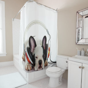 Cute Bulldog Sleeping English Bulldog Lover Shower Curtain