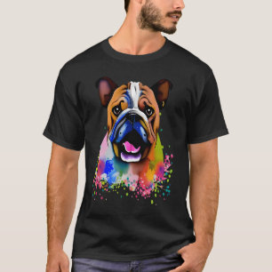 Cute Bulldog Watercolour for bulldog lovers, Men W T-Shirt