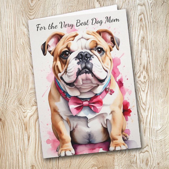 Cute Bulldog You Make My Tail Wag Card (Creator Uploaded)