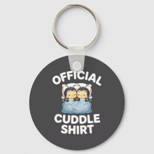 Cute Bumble Bee Couple Cuddle  Key Ring