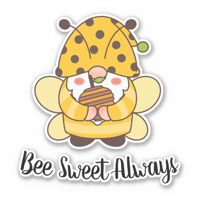 Cute Bumble Bee Gnome with Quote  (Front)