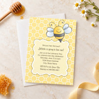 Cute Bumble Bee Going to Bee One Birthday