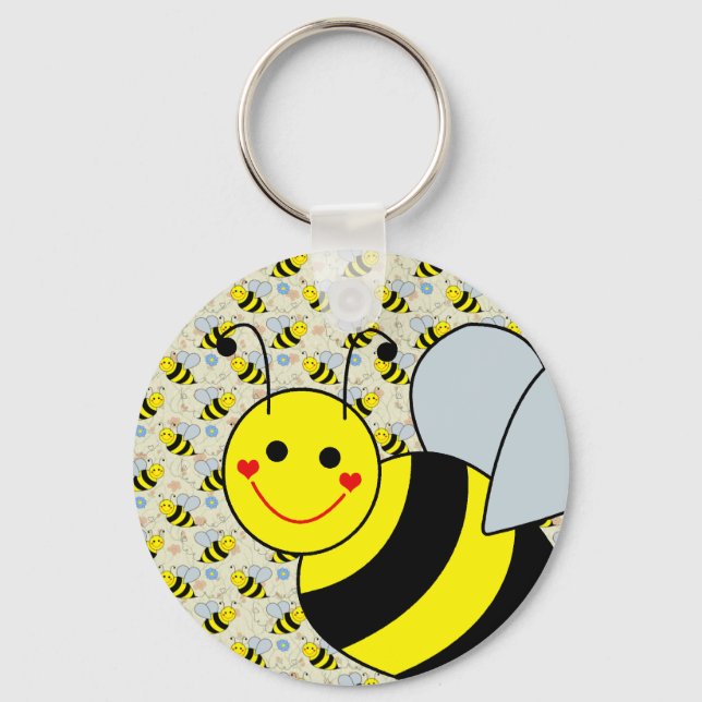 Cute Bumble Bee Key Ring (Front)