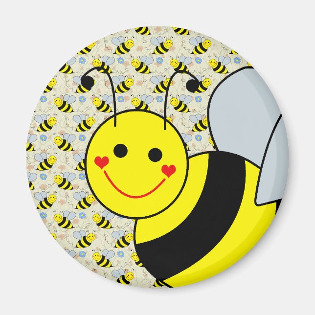 Cute Bumble Bee Magnet (Front)