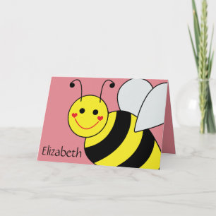 Cute Bumble Bee Personalised Card