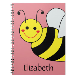 Cute Bumble Bee Personalised Notebook