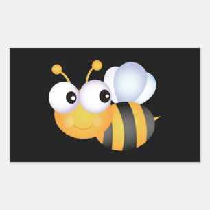 Cute Bumble Bee Rectangular Sticker