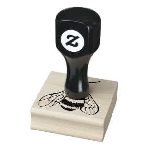 Cute Bumble Bee Rubber Stamp