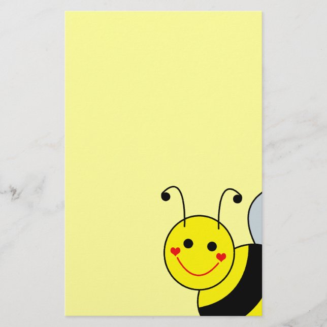 Cute Bumble Bee Stationery (Front)