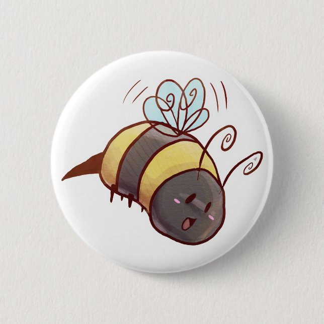 Cute Bumblebee 6 Cm Round Badge (Front)