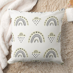 Cute Bumblebee and Rainbow Nursery Cushion
