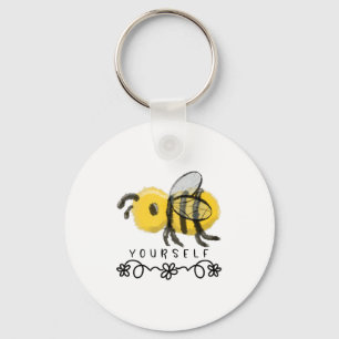 Cute Bumblebee Bee Yourself  Key Ring