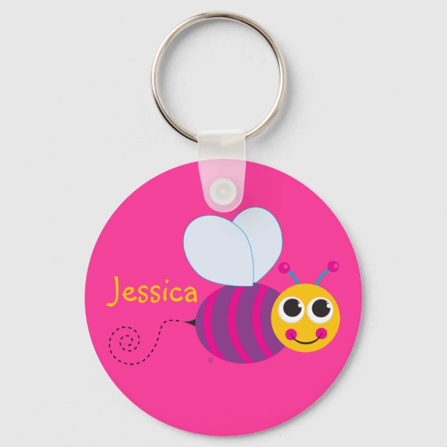 Cute Bumblebee Key Ring (Front)