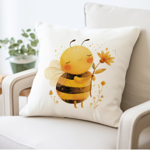 Cute Bumblebee Pillow, Cosy Bee Cushion