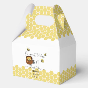 Cute Bumblebee So Sweet To Bee One 1st Birthday Favour Box
