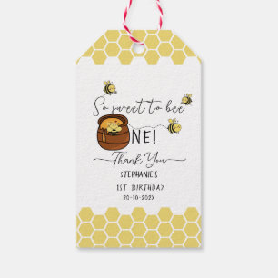 Cute Bumblebee So Sweet To Bee One 1st Birthday Gift Tags