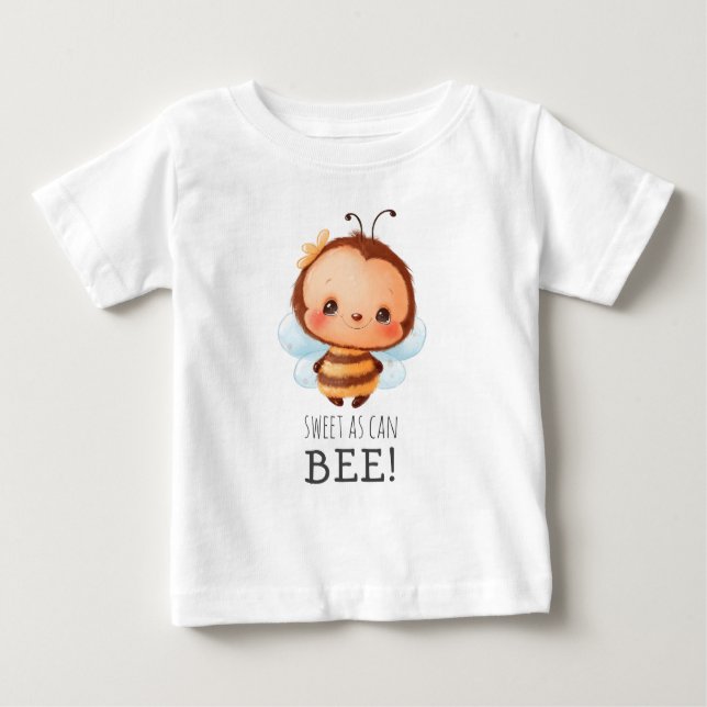Cute Bumblebee Sweet as can Bee Baby T-Shirt (Front)