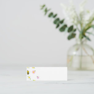 Cute Bumblebee Yellow Black Bumble Bee Colourful Mini Business Card