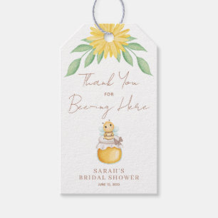 Cute Bumblebee Yellow Thank You Gender Neutral Gift Tags