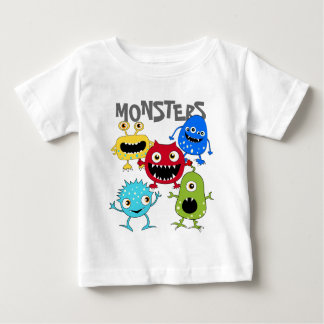 Cute Bunch of Monsters Infant T Shirts