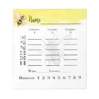 Cute Bunco Score Sheets Bee
