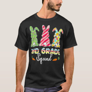 Cute Bunnies 2nd Grade Teacher Squad Easter Day Ti T-Shirt