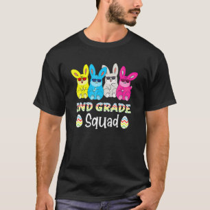 Cute Bunnies 2nd Grade Teachers Students Squad Eas T-Shirt