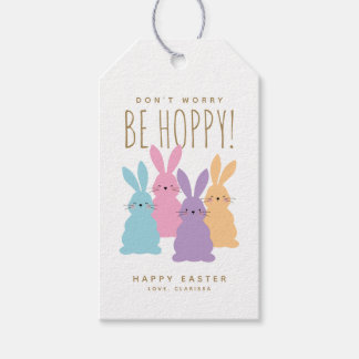 Cute Bunnies Easter Personalised Gift Tags