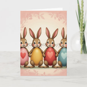 Cute Bunnies Festive Card