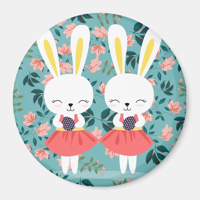 Cute Bunnies  Magnet (Front)