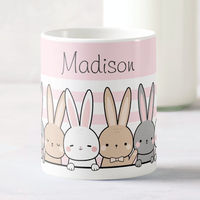 Cute Bunnies Personalised Coffee Mug (Creator Uploaded)