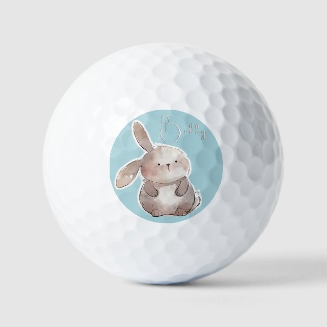 Cute Bunny 2, Customized Golf Balls (Front)