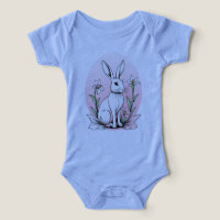 Cute Bunny and Lilies