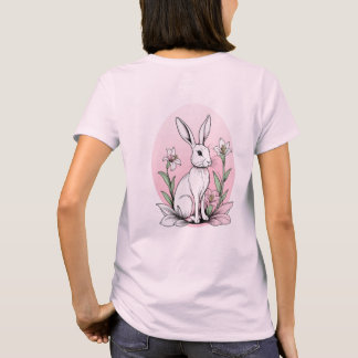 Cute Bunny and Lilies T-Shirt