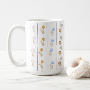 Cute bunny animals pastel coffee mug