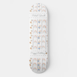 Cute bunny animals pastel  skateboard
