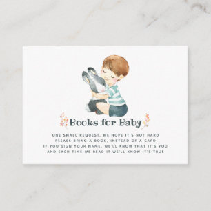 Cute Bunny Autumn - Fall Baby Shower Book Request Enclosure Card