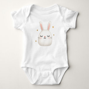 Cute Bunny Baby Outfit – Adorable White Rabbit Baby Bodysuit