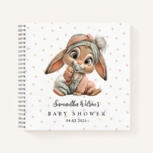 Cute Bunny Baby Shower Guest Book