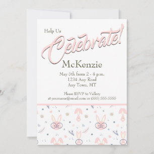Cute Bunny Baby Shower Invitations