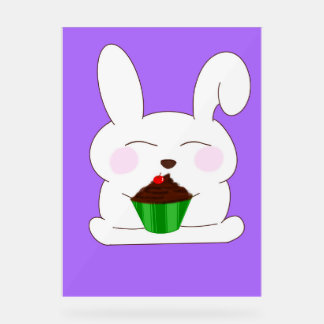 Cute Bunny Birthday Themed Poster
