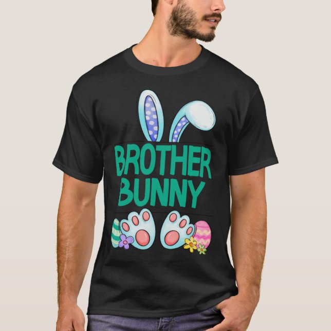 Cute Bunny Brother Bunny Cute Easter Family Matchi T-Shirt (Front)