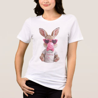 Cute Bunny Bubblegum T-Shirt Tri-Blend Shirt