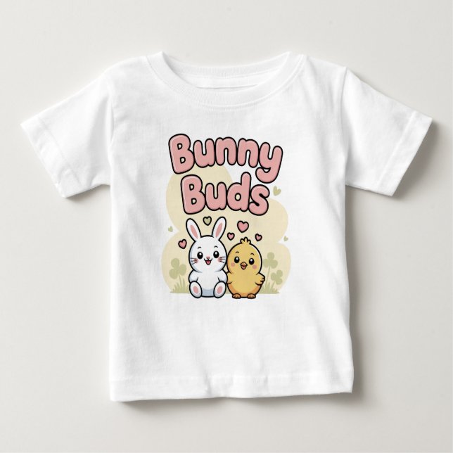 Cute Bunny Buds Easter Kids Baby T-Shirt (Front)