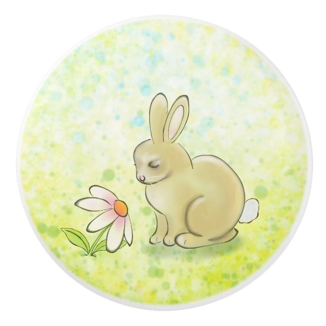 Cute Bunny Cabinet / Drawer Pull (Front)