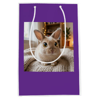 Cute bunny card medium gift bag