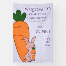 Cute Bunny & Carrot Baby Shower